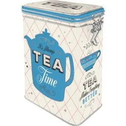 Nostalgic Art Voorraaddoos & Clip 1.3 L Tea - 11x7.5x17.5 Cm