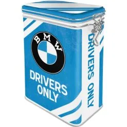 Nostalgic Art Voorraaddoos & Clip 1.3 L BMW Drivers Only - 11x7.5x17.5 Cm