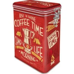 Nostalgic Art Voorraaddoos & Clip 1.3 L Coffee Time - 11x7.5x17.5 Cm