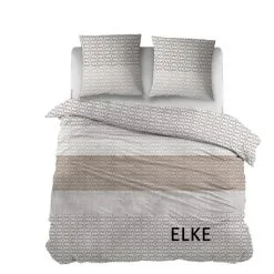 Carlina Dekbedovertrek Elke Taupe 140x220 Cm Flanel -meubels winkel product 925133