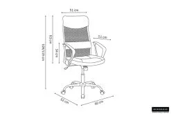 Bureaustoel Max Zwart -meubels winkel product 925468