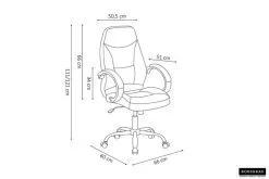 Bureaustoel Clever PU Zwart -meubels winkel product 925474