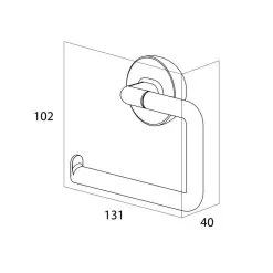 Tiger Cooper Toiletrolhouder Zonder KlepRvs/Zwart -meubels winkel product 929851