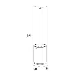 Tiger Cooper Toiletborstel Vrijstaand Rvs/Zwart -meubels winkel product 929891