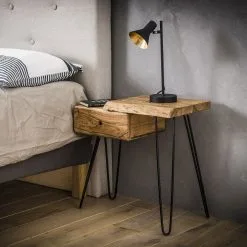 Nachttafel - Rechts Massief Acacia Naturel