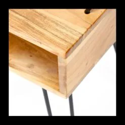 Bijzettafel Quadro Massief Acacia Naturel -meubels winkel product 931558