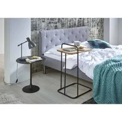 Bijzettafel Ruwer Zwart/eik -meubels winkel product 931585