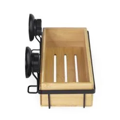 Compactor Bath Compactor Douche Houder Bamboe Zwart 27.6x14.8x12.7 Cm -meubels winkel product 933926