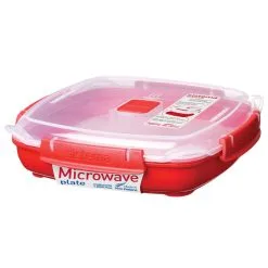 Sistema Bord Microwave 0.88L Rood Met Deksel
