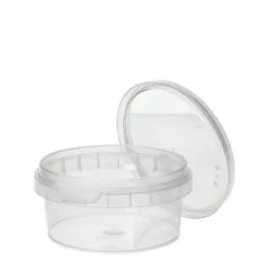 Pap Star Voorraaddoos180 Ml PP Rond Met Deksel - 38 Stuks - Diameter 9.5 Cm