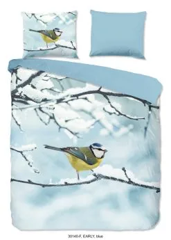 Good Morning Dekbedovertrek Early Blauw 200x220 Cm Flanel