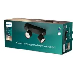 Philips Star Opbouwspot Zwart Dubbel Geintegreerde Dimbare LED -meubels winkel product 940808