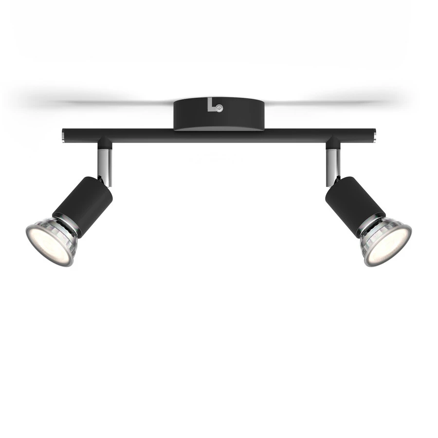 Philips Limbali Opbouwspot Zwart Dubbel 3 Philips Limbali Opbouwspot Zwart Dubbel