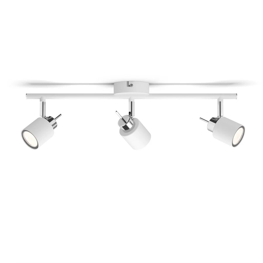 Philips Meranti Opbouwspot Wit 3-Lichts 3 Philips Meranti Opbouwspot Wit 3-Lichts