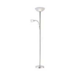 Globo Blade Vloerlamp Chroom Nikkel 1x E27 Socket En 1x E14 Socket