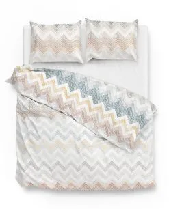 Zo! Home Zo!Home Dekbedovertrek Hidde Zigzag 240x220 Cm Katoen Multi