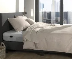 Zo! Home Zo!Home Dekbedovertrek Lino Sandy Beige 140x220 Cm Katoen -meubels winkel product 945903