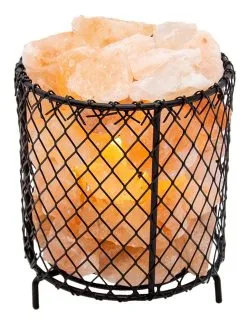 Globo Stone Zoutkristal Mandje Tafellamp 1x E14 Socket