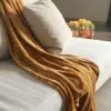 Plaid Grand Luxe Microfibre Okergeel 150x200 Cm 280g|m2 -meubels winkel product 953185