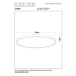 Lucide Unar Plafondlicht Zwart Diameter 80 Cm -meubels winkel product 954223