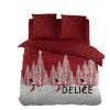 Carlina Dekbedovertrek Delice Sneeuwman Rood|Wit 200x220 Cm Flanel