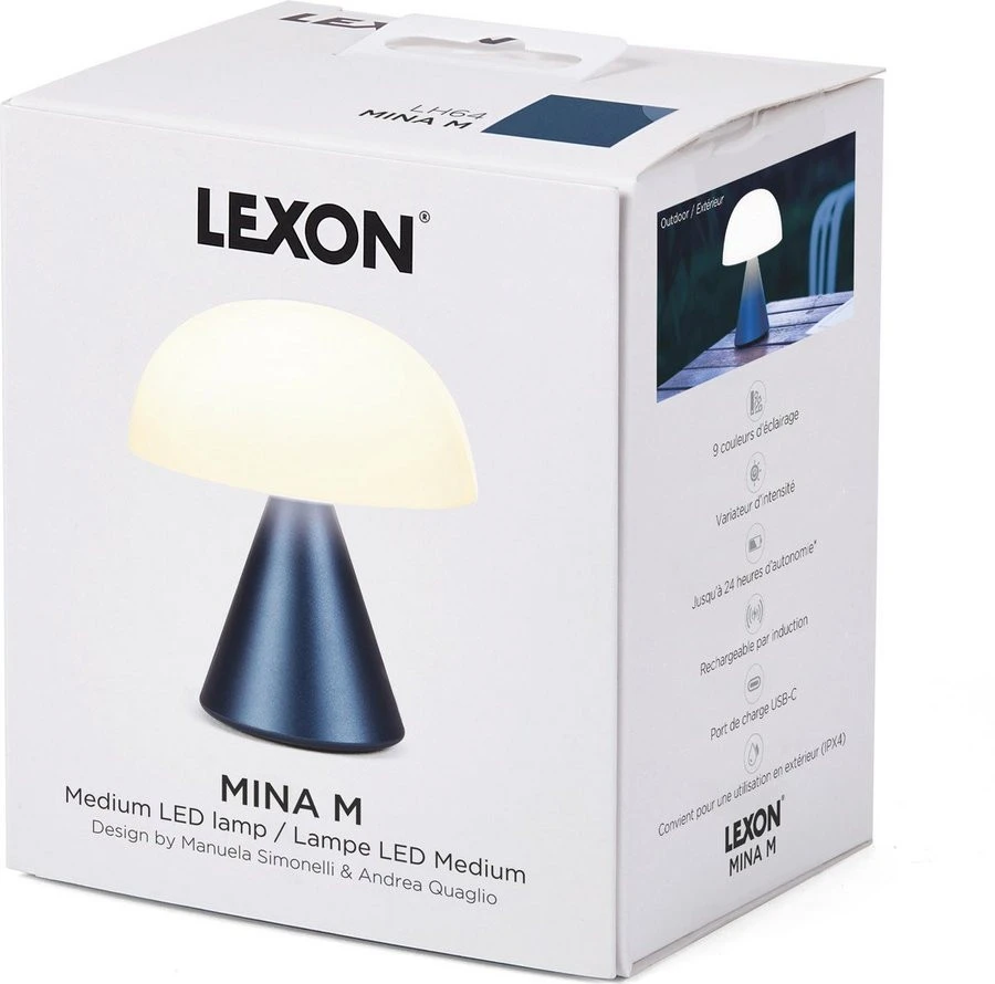 Lexon Mina M Tafellamp LED Met Dimmer 9x11 Cm - Gun Metal 8 Lexon Mina M Tafellamp LED Met Dimmer 9x11 Cm - Gun Metal - Afbeelding 6