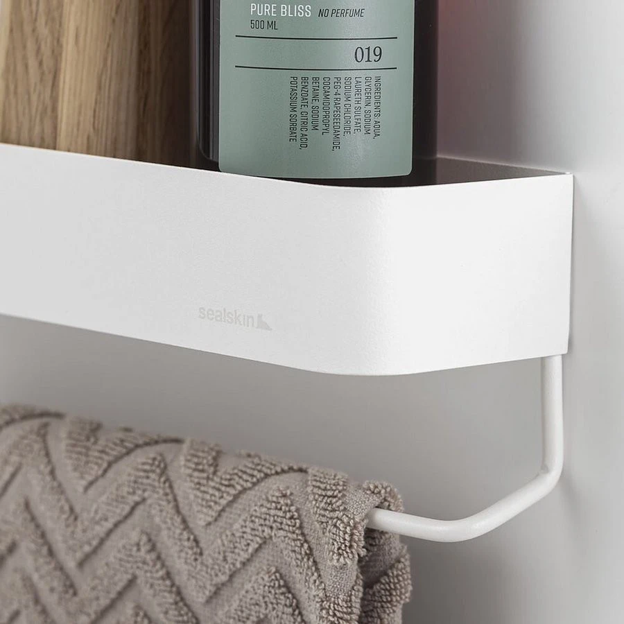 Sealskin Brix Opbergplank 55cm Wit 7 Sealskin Brix Opbergplank 55cm Wit - Afbeelding 5