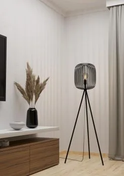 Eglo Romazzina Vloerlamp Zwart 1x E27 Socket -meubels winkel product 962152