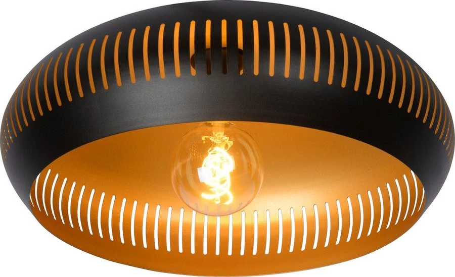 Lucide Rayco Plafondlamp Zwart E27 Socket - 45 CM 5 Lucide Rayco Plafondlamp Zwart E27 Socket - 45 CM - Afbeelding 3