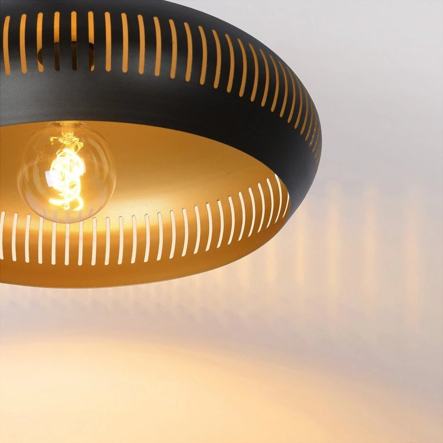 Lucide Rayco Plafondlamp Zwart E27 Socket - 45 CM 7 Lucide Rayco Plafondlamp Zwart E27 Socket - 45 CM - Afbeelding 5