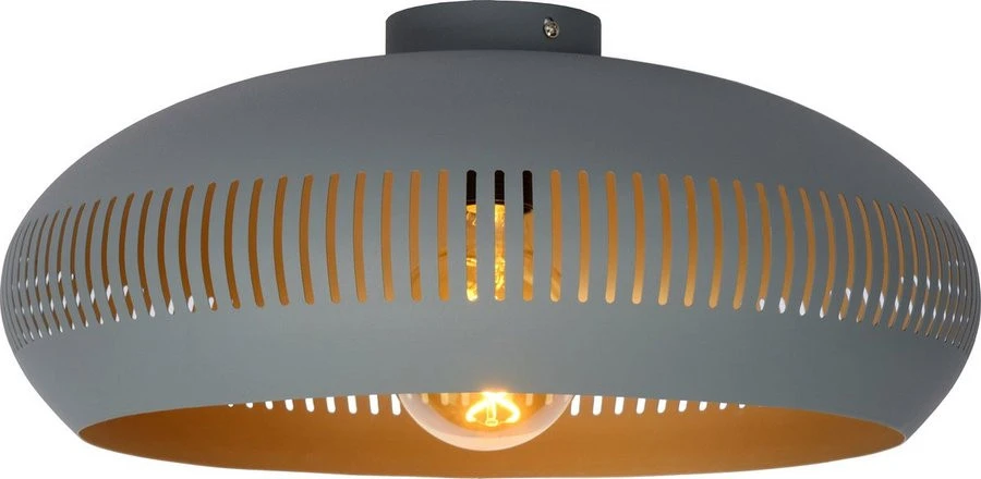 Lucide Rayco Plafondlamp Grijs E27 Socket - 45 Cm 3 Lucide Rayco Plafondlamp Grijs E27 Socket - 45 Cm