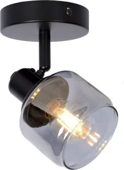 Lucide Bjorn Plafondspot Zwart E14 Socket - 10 Cm