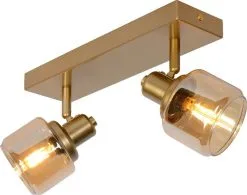 Lucide Bjorn Plafondspot Mat Goud 2xE14 Socket - 30x14 Cm -meubels winkel product 962433