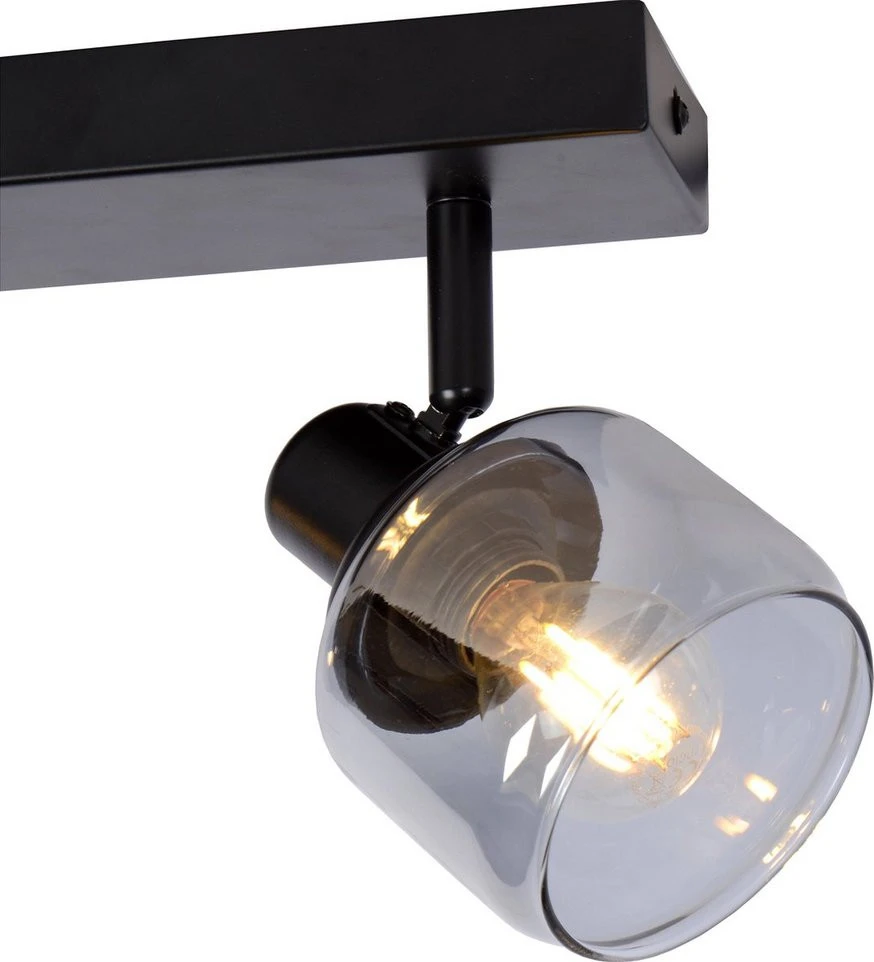 Lucide Bjorn Plafondspot Zwart 2xE14 Socket - 30x14 Cm 4 Lucide Bjorn Plafondspot Zwart 2xE14 Socket - 30x14 Cm - Afbeelding 2