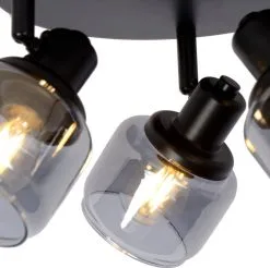 Lucide Bjorn Plafondspot Zwart 3xE14 Socket - 38 Cm -meubels winkel product 962456