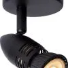 Lucide Caro Plafondspot Zwart GU10 - 9 Cm -meubels winkel product 962462