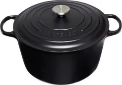 Le Creuset Braad-/Stoofpan Signature 5l Mat Zwart - 24cm - Hoog -meubels winkel product 963325