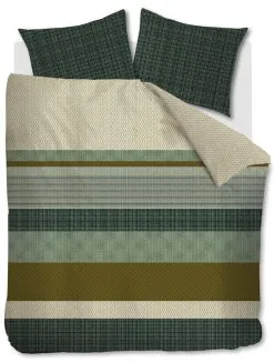 Beddinghouse Dekbedovertrek Kyle Groen 200x220 Cm Satijn -meubels winkel product 965815