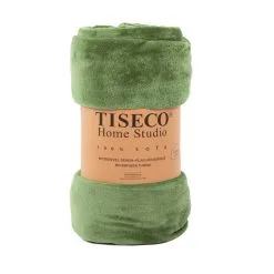 Tiseco Home Studio Plaid Cosy 220x240 Cm Green Olive