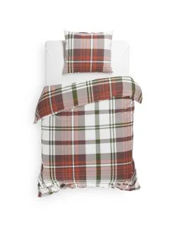 Heckettlane Dekbedovertrek Kabil Rood 140x220 Cm Flanel