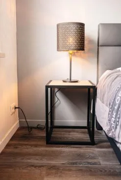 Bijzettafel 002 Industrieel 39x39x49cm Zwart - Beuk -meubels winkel product 971914