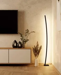 Eglo Picacha Vloerlamp Zwart Gebogen -meubels winkel product 972001