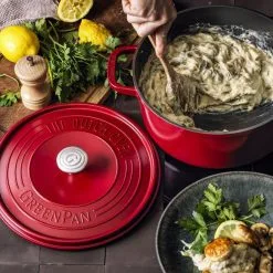 Greenpan Stoofpot Featherweights 3.3 L 22 Cm - Met Deksel - Keramisch - Rood 14 Greenpan Stoofpot Featherweights 3.3 L 22 Cm - Met Deksel - Keramisch - Rood -meubels winkel product 972013