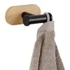 Wenko Orea Haak Duo Turbo-Loc Zwart/Bamboe -meubels winkel product 980462