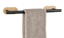 Wenko Orea Handdoekhouder 40 Cm Zwart/Bamboe