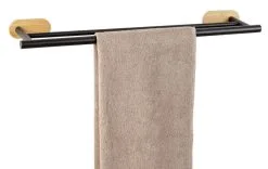 Wenko Orea Handdoekhouder Duo Zwart/Bamboe