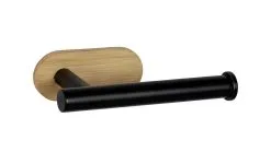 Wenko Orea Toiletrolhouder Turbo-Loc Zwart/Bamboe -meubels winkel product 980494