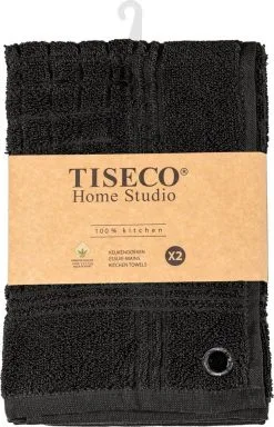 Tiseco Home Studio Keukendoeken Badstof Pharao 50x50 Cm Black - 2 Stuks -meubels winkel product 986193