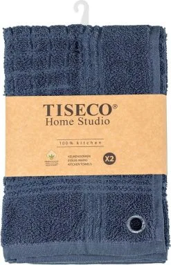 Tiseco Home Studio Keukendoeken Badstof Pharao 50x50 Cm Bluedark - 2 Stuks -meubels winkel product 986195
