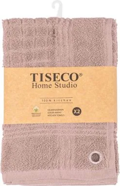 Tiseco Home Studio Keukendoeken Badstof Pharao 50x50 Cm Pink - 2 Stuks -meubels winkel product 986197